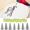 7 Pieces Round Hole Russian Piping Nozzles Set,Stainless Steel Pastry Tips, Graduated Sizes,Nozzles Tips Piping Set For Pastry Fondant,Cake Decorating Supplies Baking Set Tools